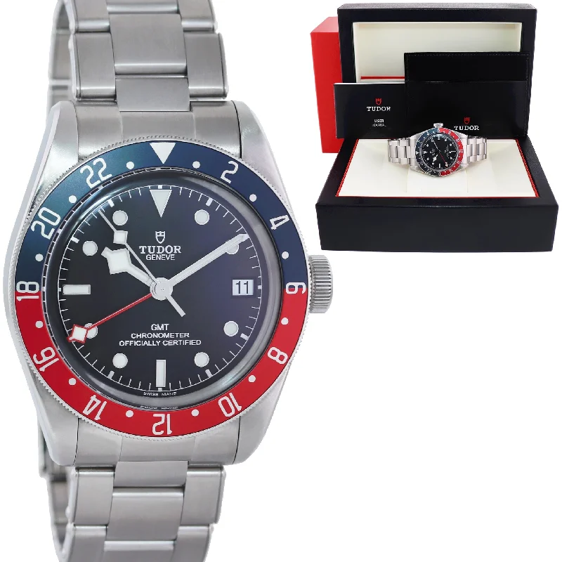 Casual watches for everyday use-MINT Tudor Black Bay 79830RB Pepsi Steel Black GMT Date 41mm Watch Box