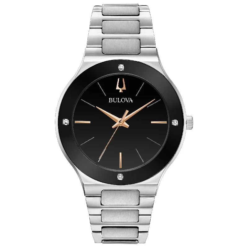 Classic wristwatches-Bulova Modern Modern Mens Watch Stainless Steel