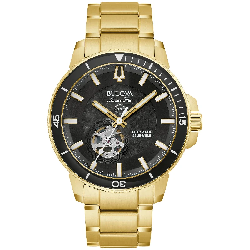 Men's luxury wristwatches-Bulova Performance Marine Star Mens Watch Stainless Steel