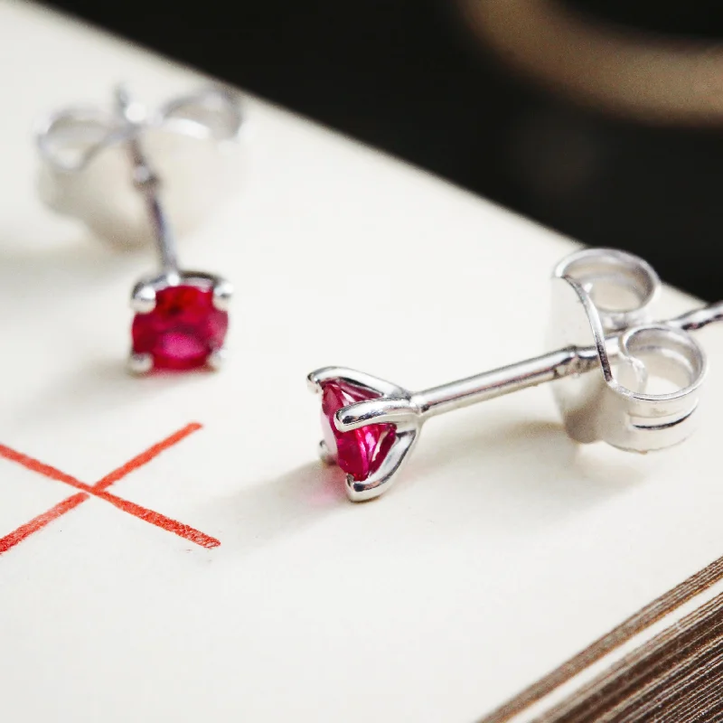 Premium earrings for women-Ravishing Ruby Stud Earrings