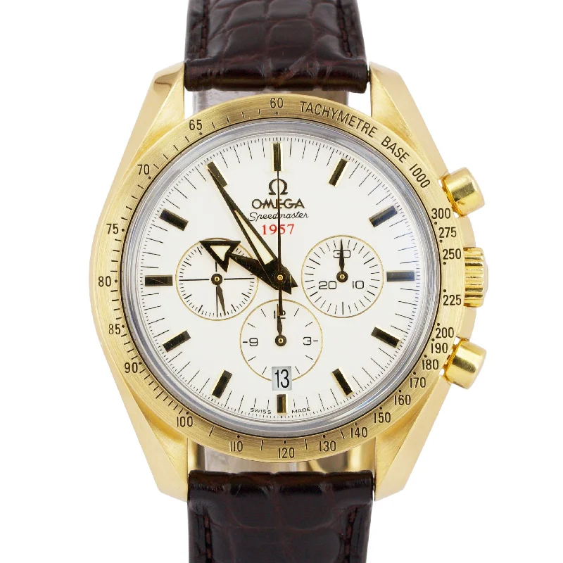 Men's luxury wristwatches-Omega Speedmaster Broad Arrow Chronograph 42mm 18K Gold 321.53.42.50.02.001