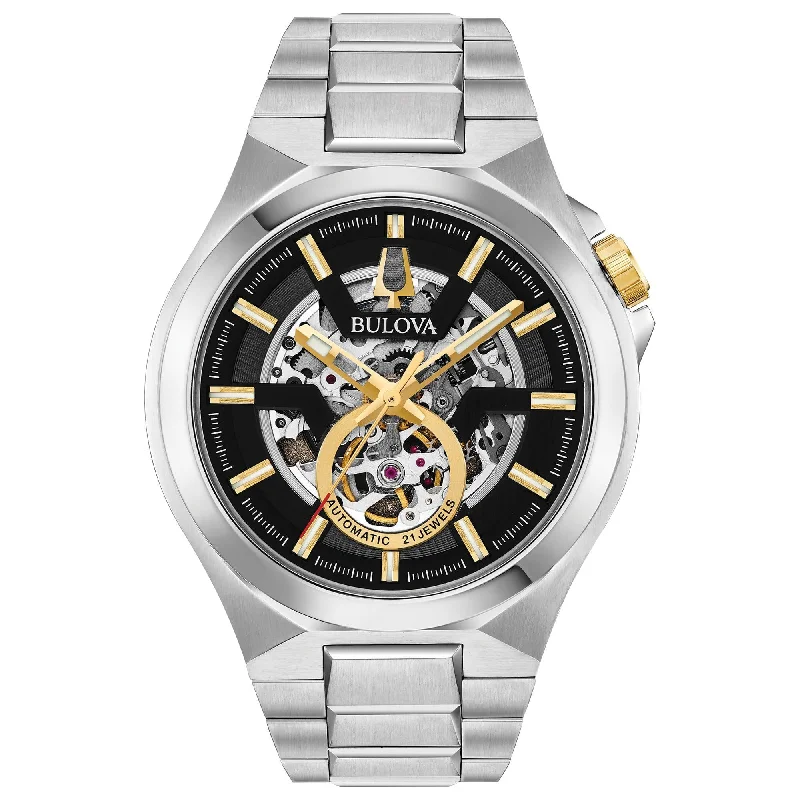 Watches with interchangeable bands-Bulova Maquina Watch