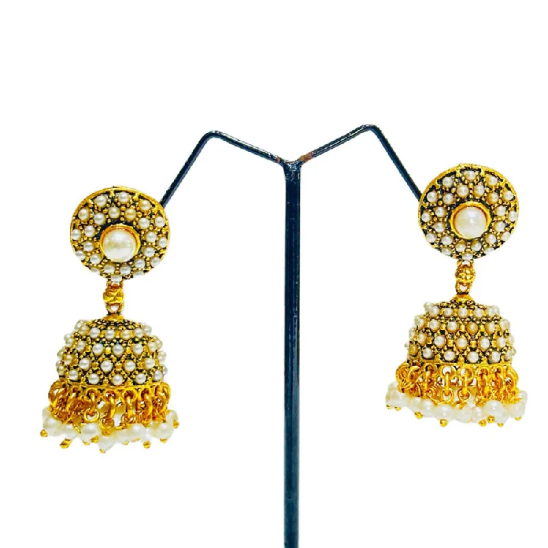 Casual earrings for women-Dariyalal Sales Gold Plated Jhumki Earrings