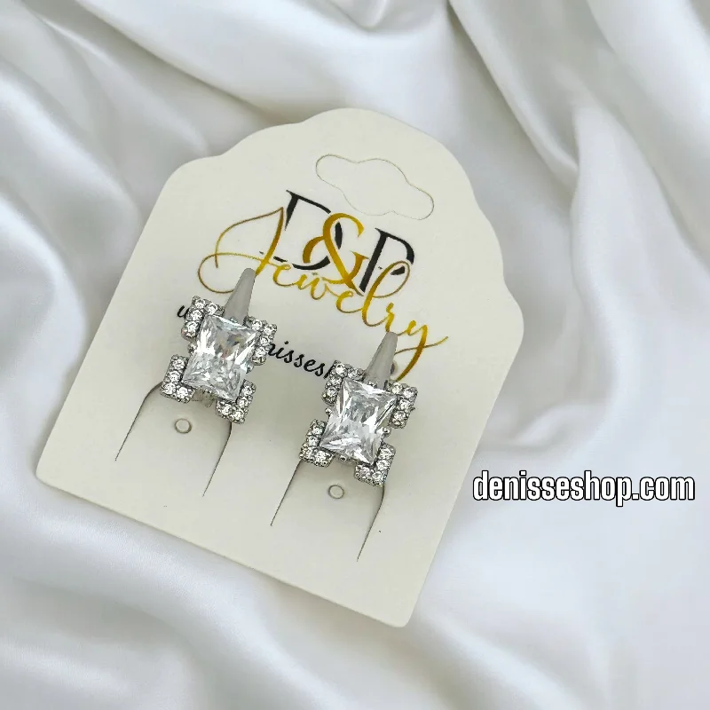 Luxury earrings for women-ELEGANT SILVER EARRINGS E782