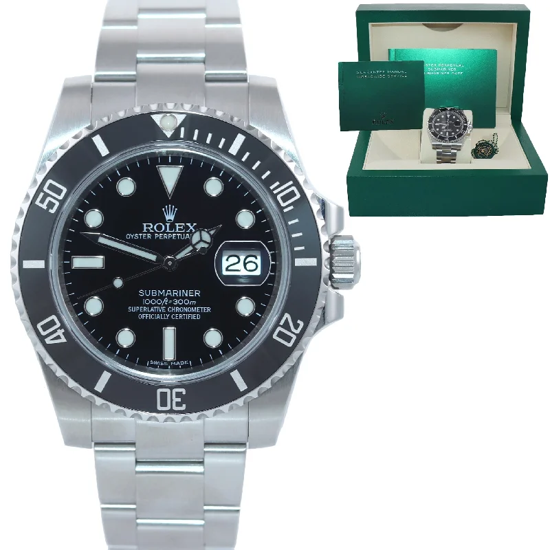 Casual watches for everyday use-MINT Rolex Submariner Date 116610LN Steel Black Ceramic Bezel 40mm Watch Box