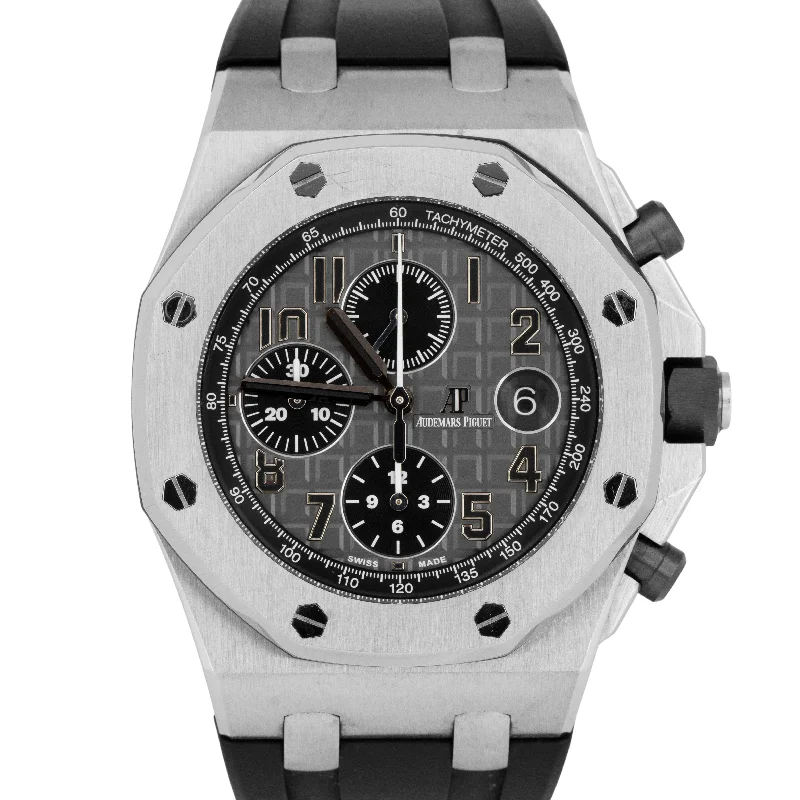 Men's outdoor wristwatches-Audemars Piguet Royal Oak Offshore ELEPHANT Gray Steel 42mm 26470ST.OO.A104CR.01