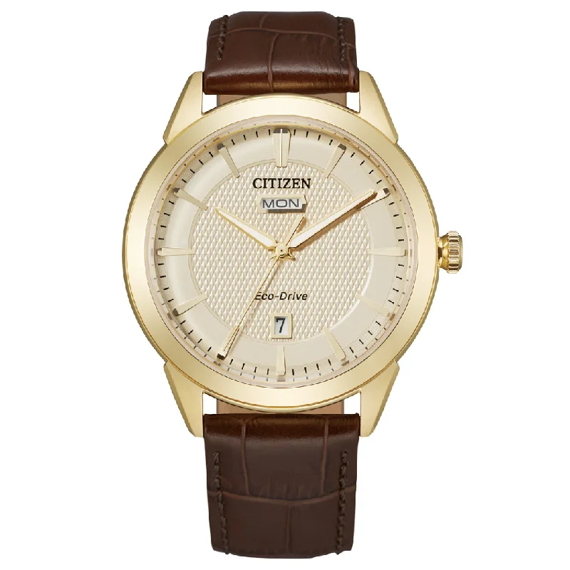 Wristwatches with a sapphire crystal-Gents Citizen Eco Drive Rolan