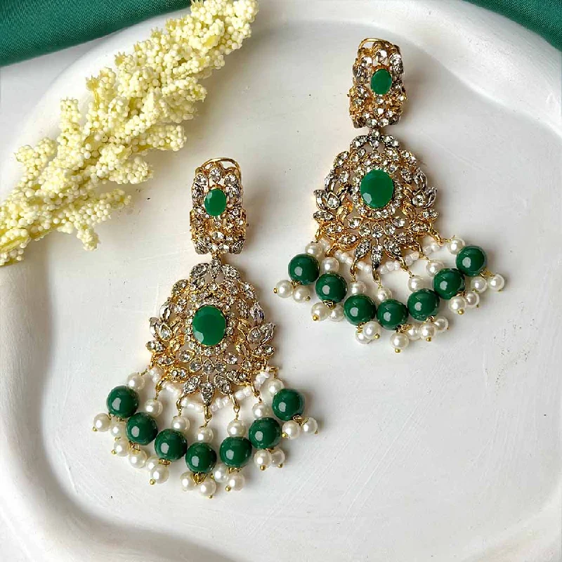 Long earrings for women-Maisha Earrings (Green)