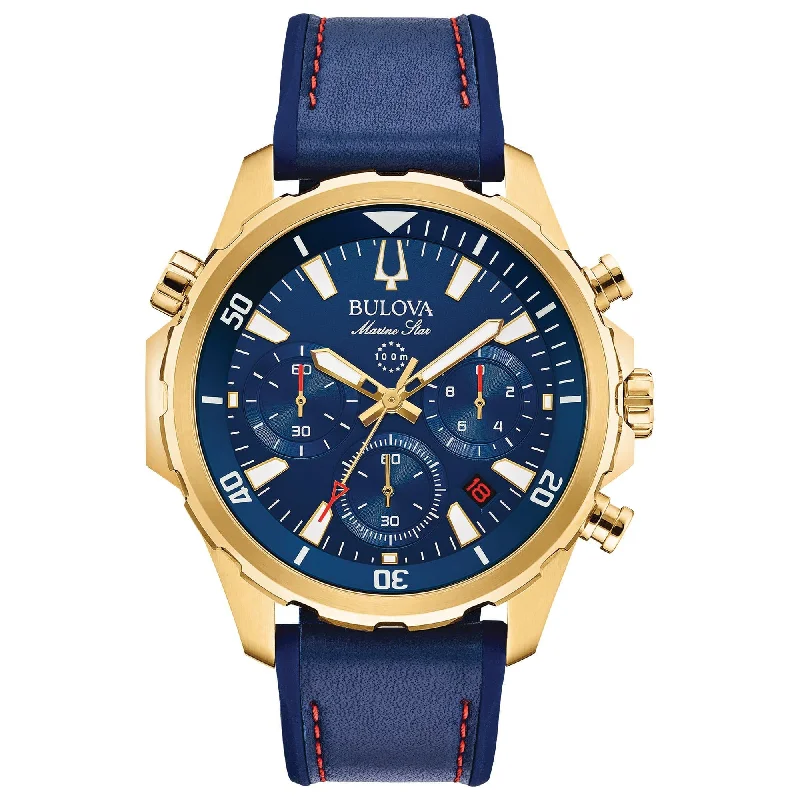 Lightweight wristwatches-Men's Bulova Marine Star Chronograph Watch