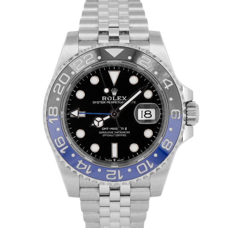 Wristwatches with alarm function-2023 NEW CARD Rolex GMT-Master II BATMAN Blue Jubilee Steel 40mm 126710 BLNR BOX