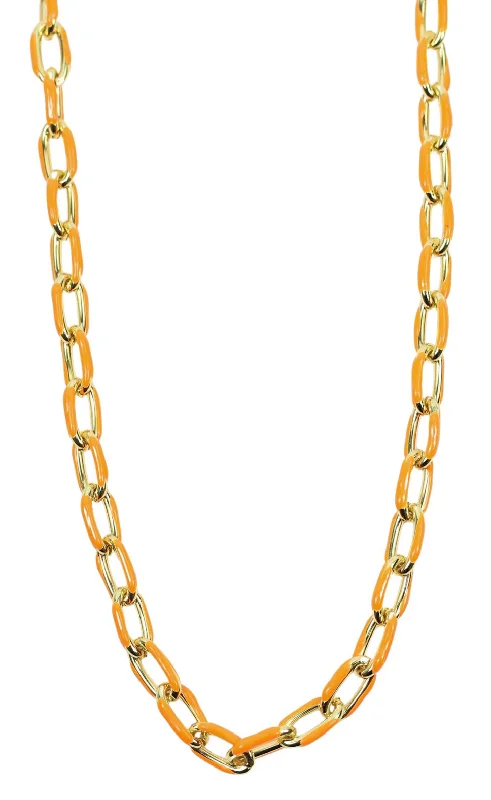 Colorful necklace for women-The Lennox Necklace - Orange