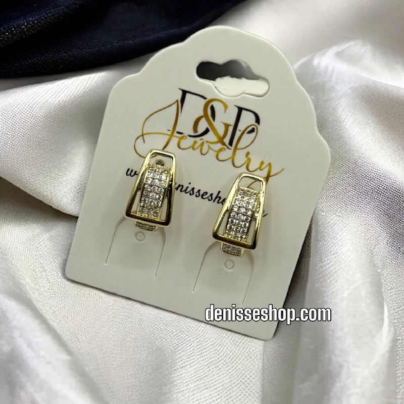 Vintage-inspired earrings for women-14K GOLD EARRINGS E470