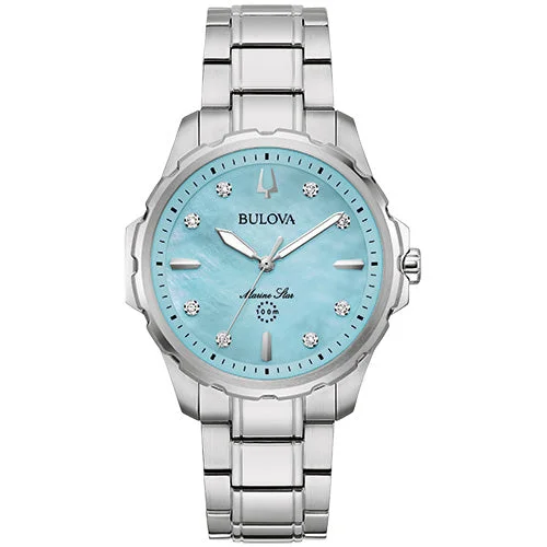 Analog wristwatches-Bulova Stainless Steel Performance Ladies Watch