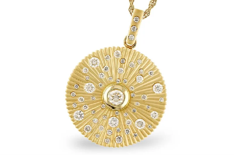 Stylish necklace for women-14K Yellow Gold 0.73ctw Diamond Constellation Drop Necklace