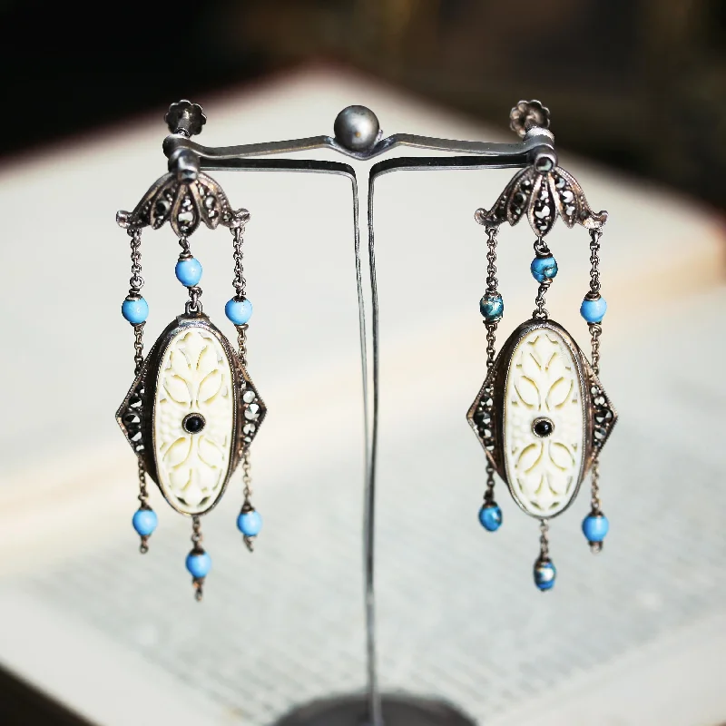 Contemporary earrings for women-Fabulous! Exotic Vintage Oriental Style Earrings