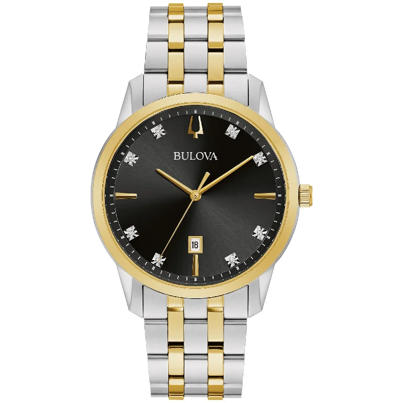 Fashionable wristwatches for men-Bulova Diamonds Collection