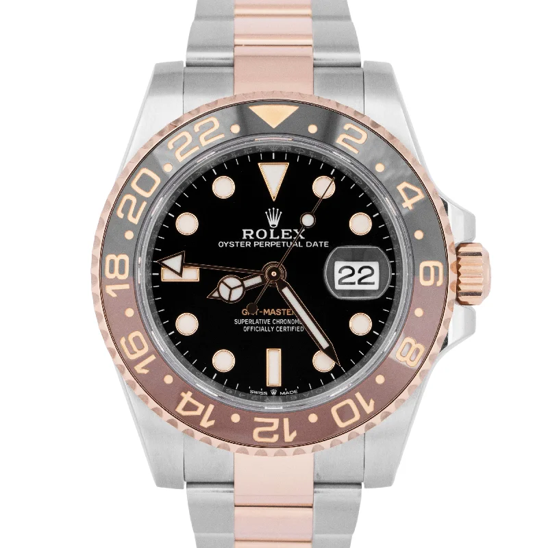 Wristwatches with backlight-2021 NEW PAPERS Rolex GMT-Master II Two-Tone 18K ROOT-BEER 40mm 126711CHNR BOX