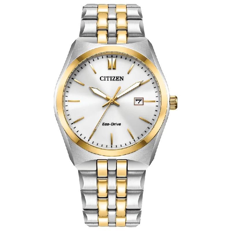 Fashion wristwatches-CITIZEN Eco-Drive Dress/Classic Eco Corso Mens Stainless Steel