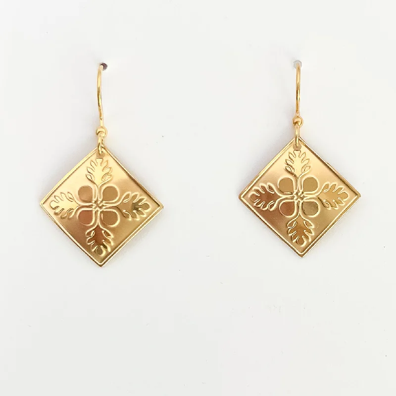 Gemstone earrings for women-Ulu Quilt