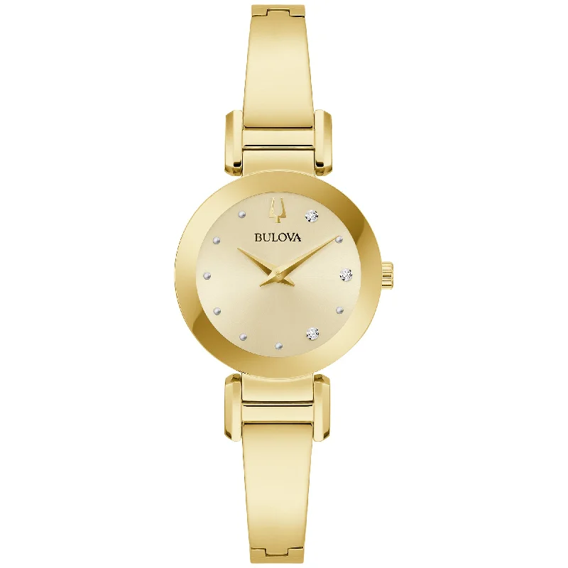 Luxury metal wristwatches-Bulova Collaborations Marc Anthony Ladies Watch Stainless Steel