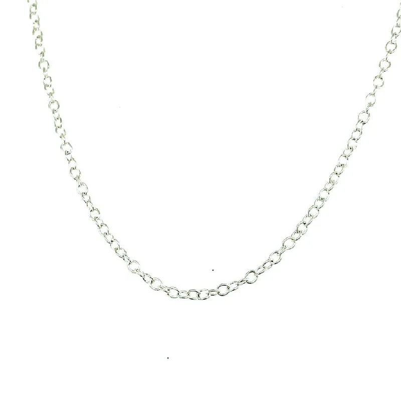 Gold chain necklace for women-Sterling Silver 1.1mm Cable Chain Necklace