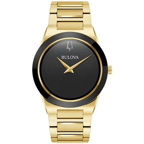 Luxury wristwatches-Bulova Stainless Steel Modern BUL Mens Watch