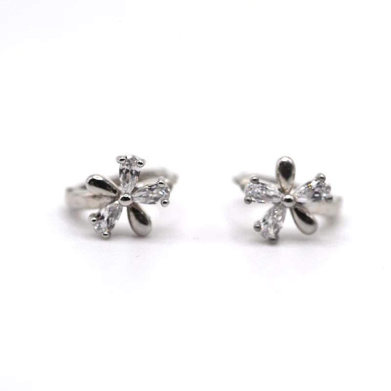 Silver drop earrings for women-Blossom Earrings