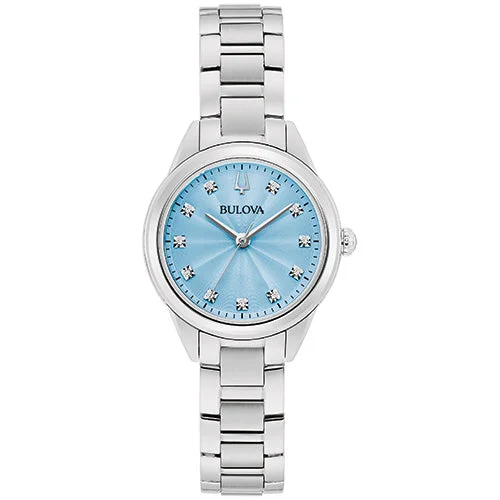 Women's wristwatches-Bulova Stainless Steel Dress/Classic BUL Ladies Watch