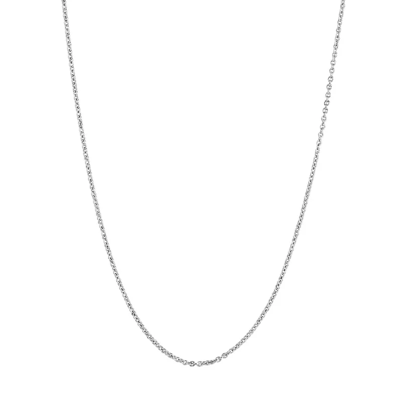 Infinity necklace for women-Sterling Silver 1.05mm Cable Chain Necklace 18"