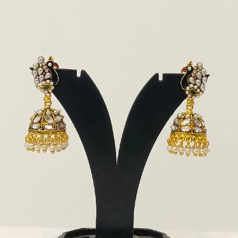 Elegant drop earrings for women-Dariyalal Sales Gold Plated Jhumki Earrings