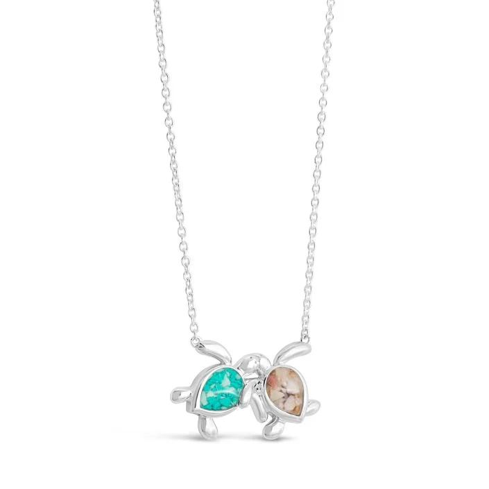 Classic necklace for women-4ocean x Dune Best Friends Sea Turtle Necklace