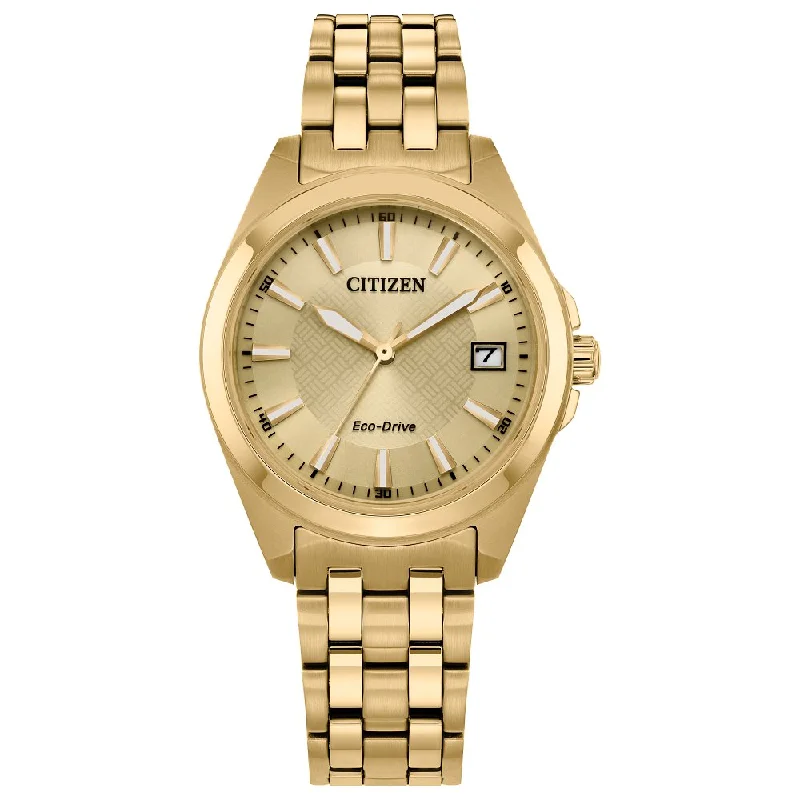 Designer luxury wristwatches for women-CITIZEN Eco-Drive Dress/Classic Eco Peyten Ladies Stainless Steel