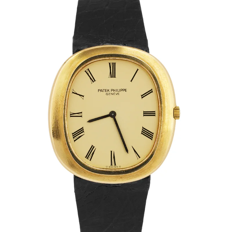 Large face wristwatches-VINTAGE Patek Philippe Golden Ellipse 18K Yellow Gold AUTOMATIC 33mm x 36mm 3589