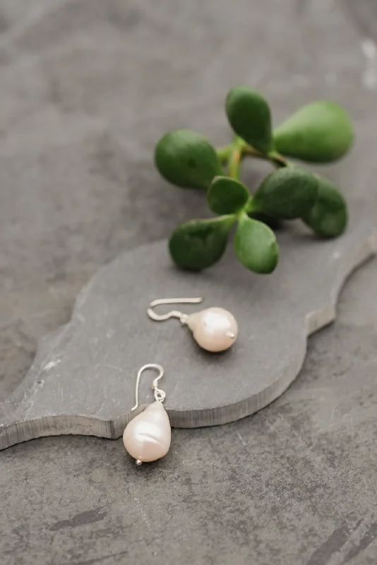 Artistic drop earrings for women-Baroque Pearl Earrings