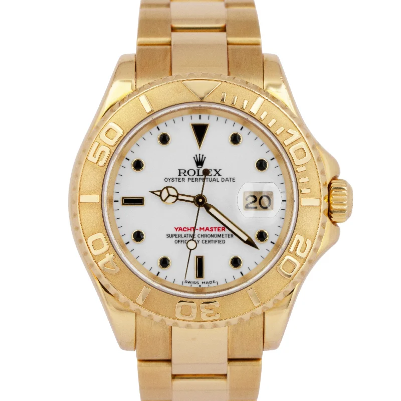 Men's outdoor wristwatches-MINT PAPERS Rolex Yacht-Master 40mm 18K Yellow Gold NO-HOLES Watch 16628 BOX