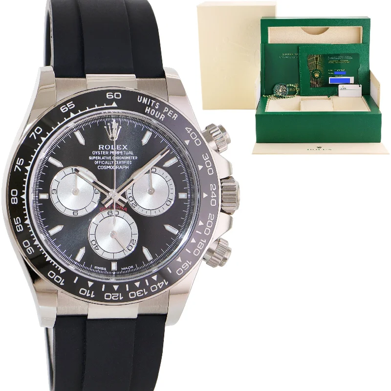 Comfortable wristwatches-2024 NEW PAPERS Rolex Daytona White Gold 126519LN Ceramic Baby Le Mans Watch Box