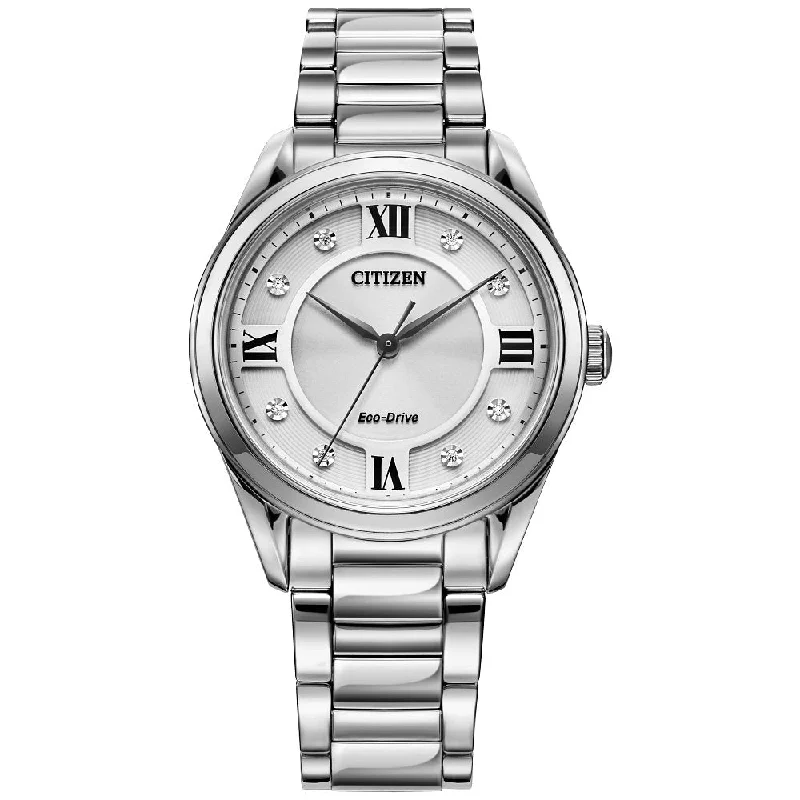 Watches with interchangeable bands-CITIZEN Eco-Drive Dress/Classic Eco Arezzo Ladies Stainless Steel