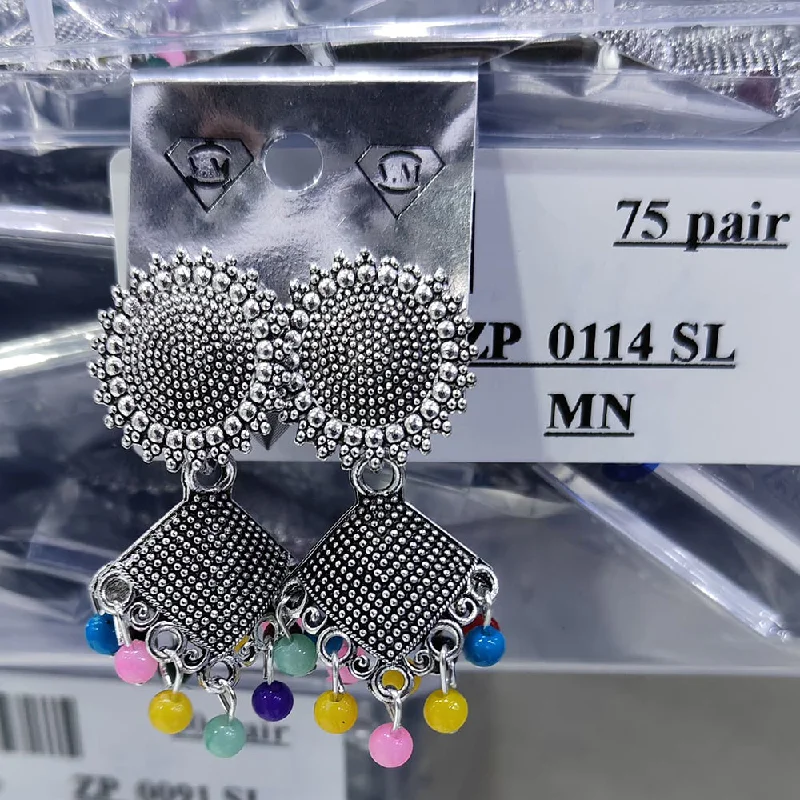 Artistic earrings for women-VM Imitation Oxidised Plated Beads Dangler Earrings