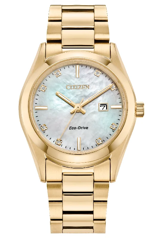 Stylish sport wristwatches-CITIZEN Eco-Drive Sport Luxury Ladies Stainless Steel