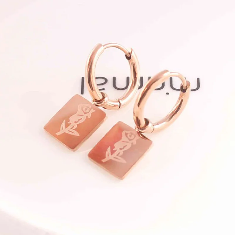 Elegant hoop earrings for women-Tarohi Jewels Rose Gold Plated Fancy Dangler Earrings