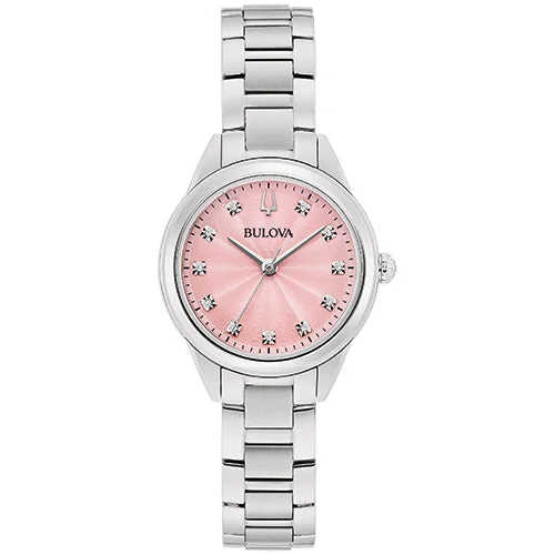 Digital wristwatches-Bulova Stainless Steel Dress/Classic BUL Ladies Watch