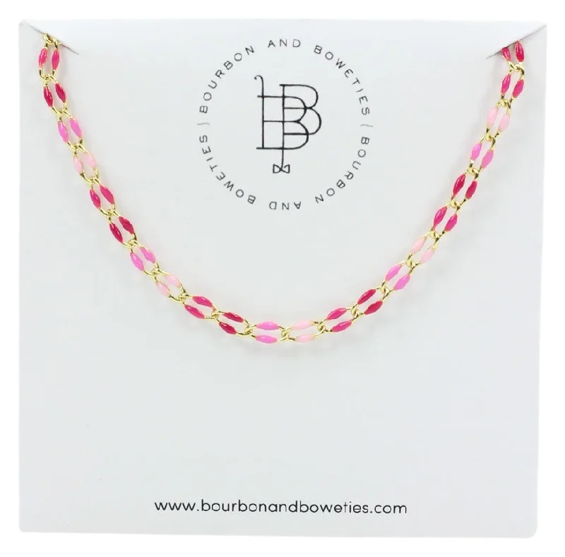 Romantic necklace for women-The Saylor Necklace - Pink Multi