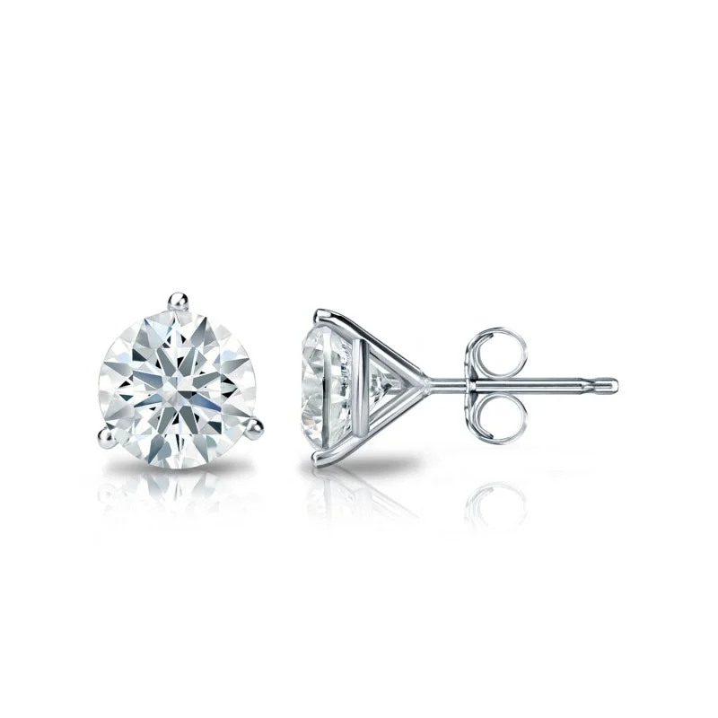 Engagement rings with princess-cut diamonds for women-White Gold 1/4CTW Diamond Studs