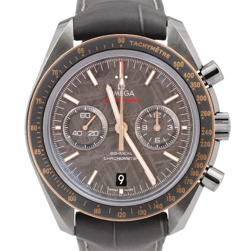 Wristwatches for work-PAPERS Omega Speedmaster METEORITE Grey Side Of The Moon 311.63.44.51.99.001 BOX