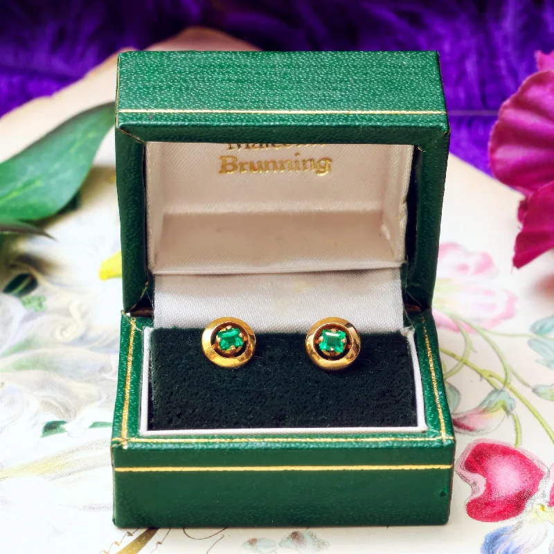 Luxury gemstone earrings for women-Top Quality Verdant Green Emerald Earrings