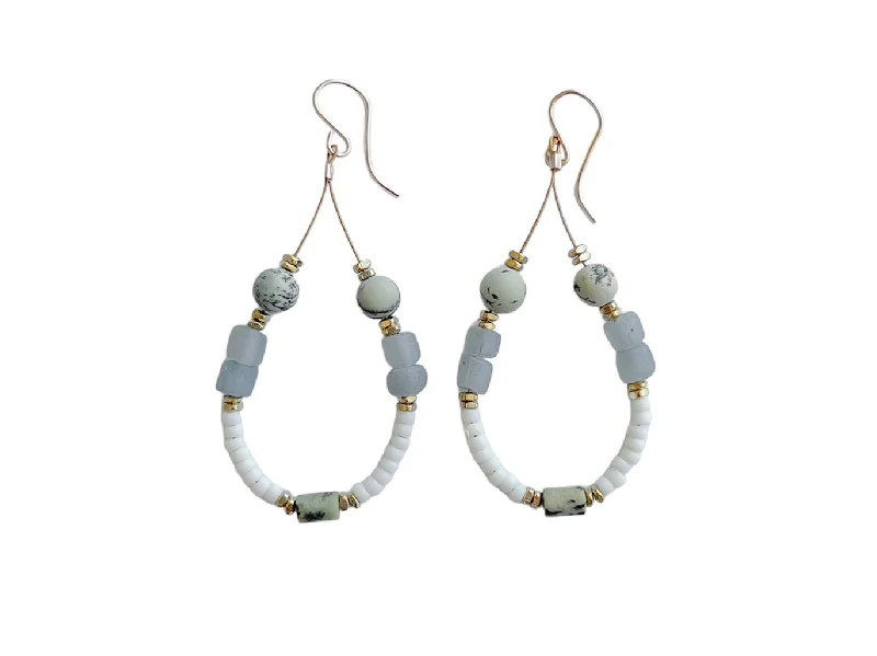 Floral earrings for women-DUSK • 04 hoop earrings