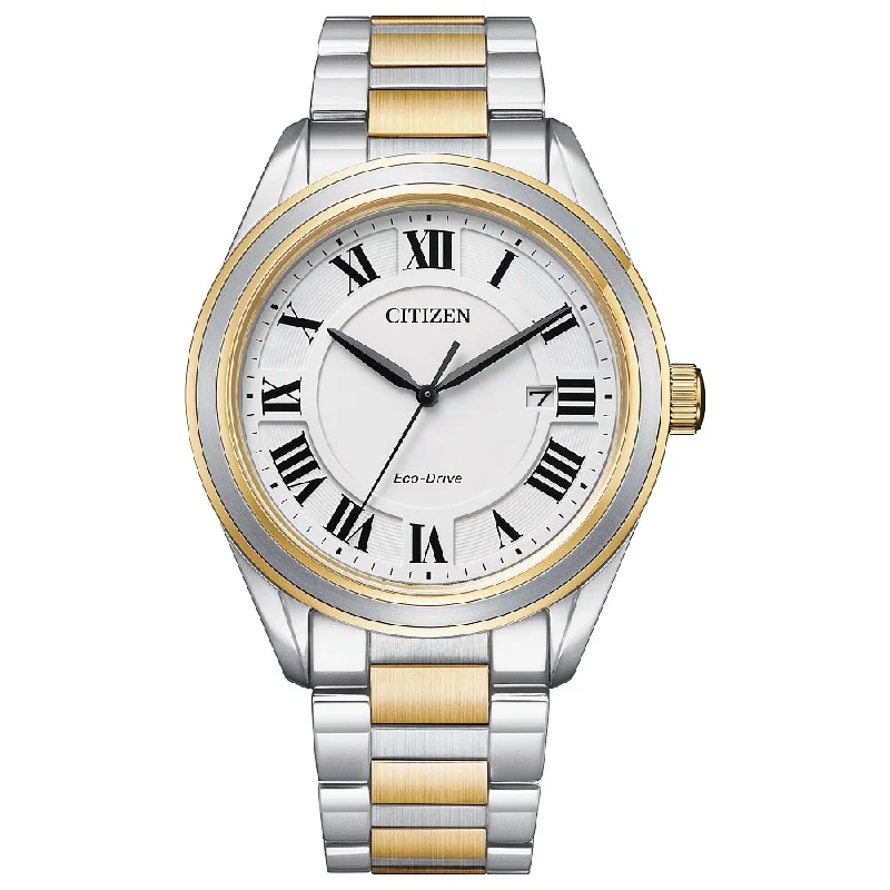 Women’s formal wristwatches-CITIZEN Eco-Drive Dress/Classic Eco Arezzo Mens Stainless Steel