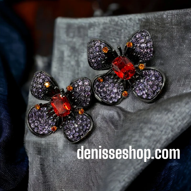 Contemporary earrings for women-Flower Earrings E183