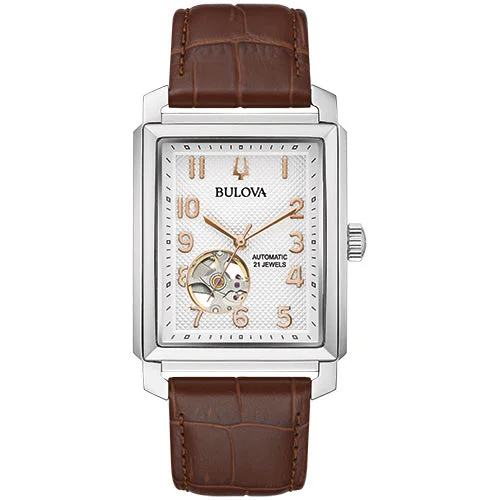 High-end wristwatches-Bulova  Sutton Mens Stainless Steel