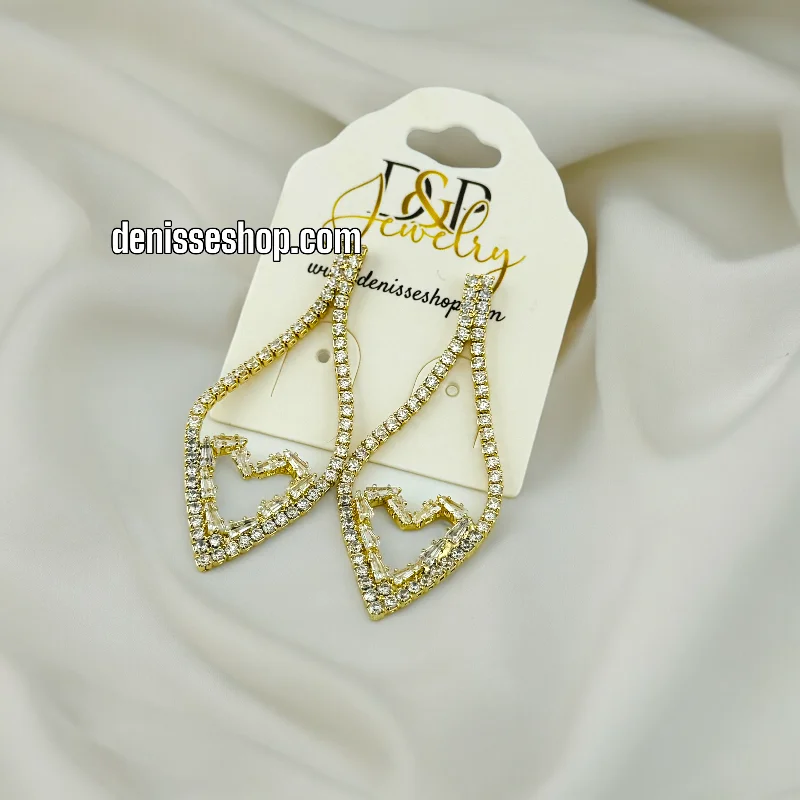 Wedding earrings for women-14K GOLD EARRINGS E510